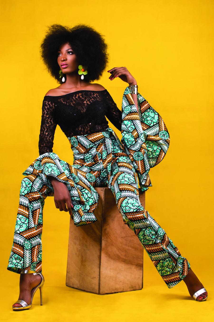 La combi glam en pagne