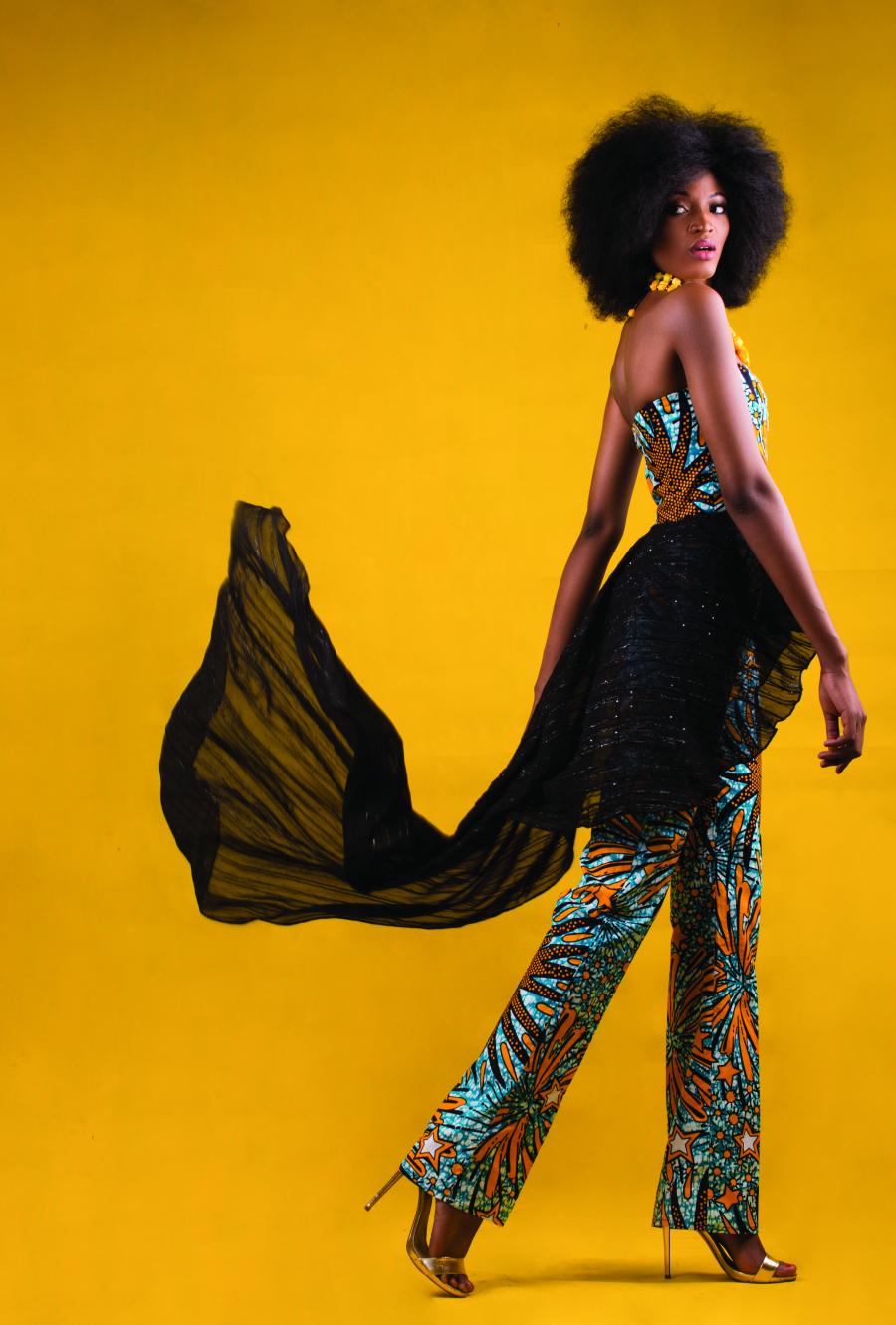 La combi glam en pagne